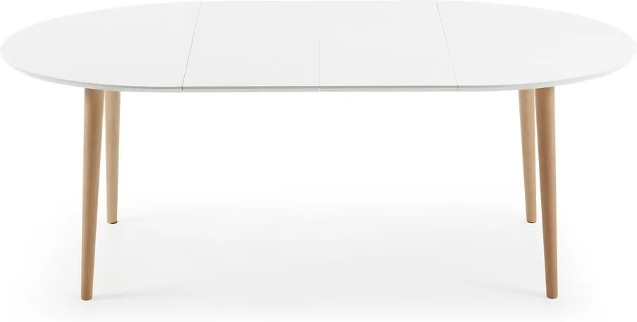 Masă dining extensibilă Kave Home Oakland, 120 x 90 cm , alb