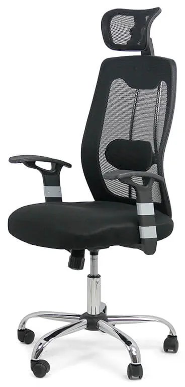 Scaun ergonomic OFF 988 negru, tetieră și suport lombar reglabil