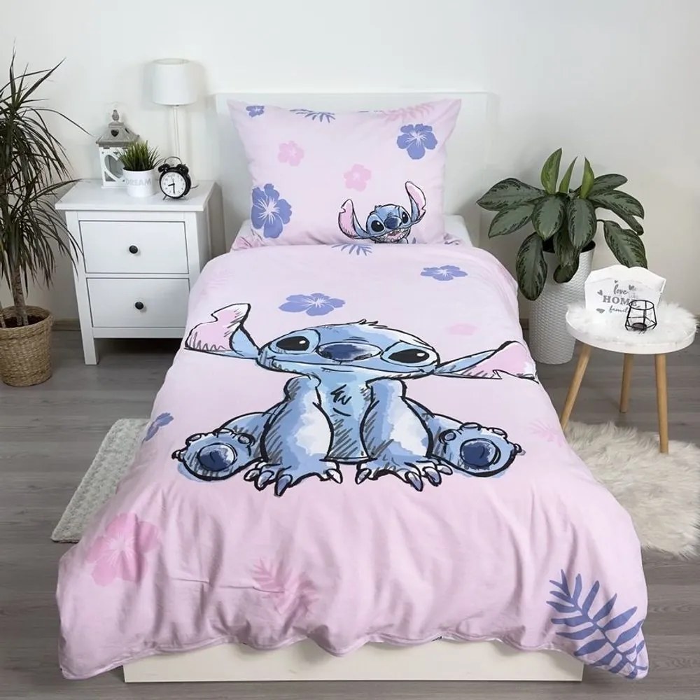 Lenjerie de pat Lilo și Stitch Pink