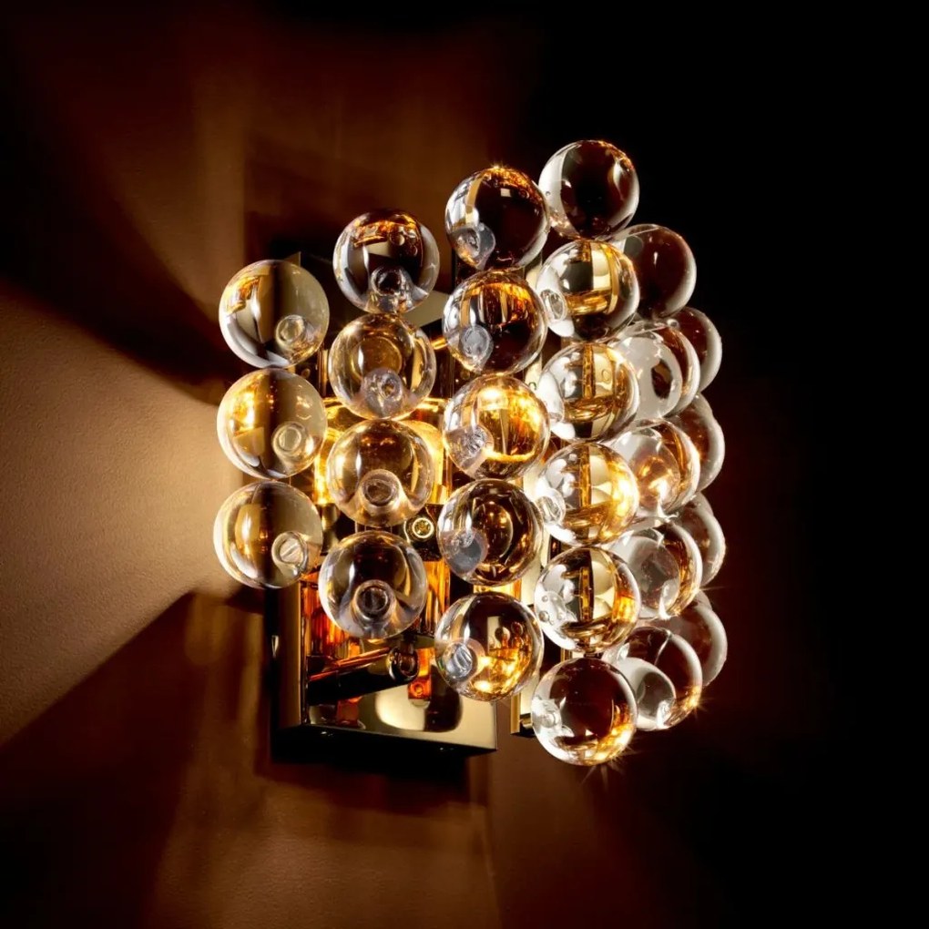 Aplica perete design LUX Mylo auriu/ transparent 111981 HZ