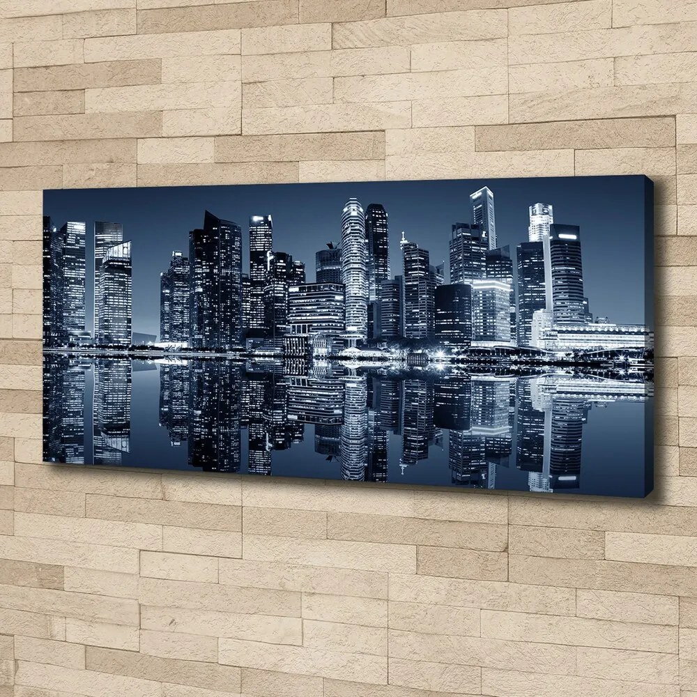 Tablou canvas Singapore timp de noapte