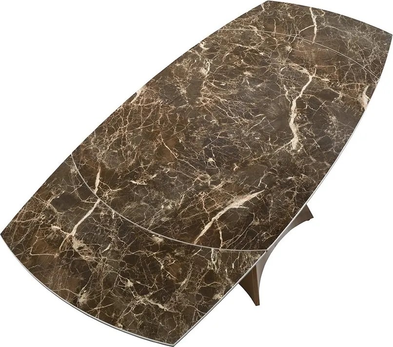 Masa extensibila deosebita design LUX Porcelain Marble 135-205cm