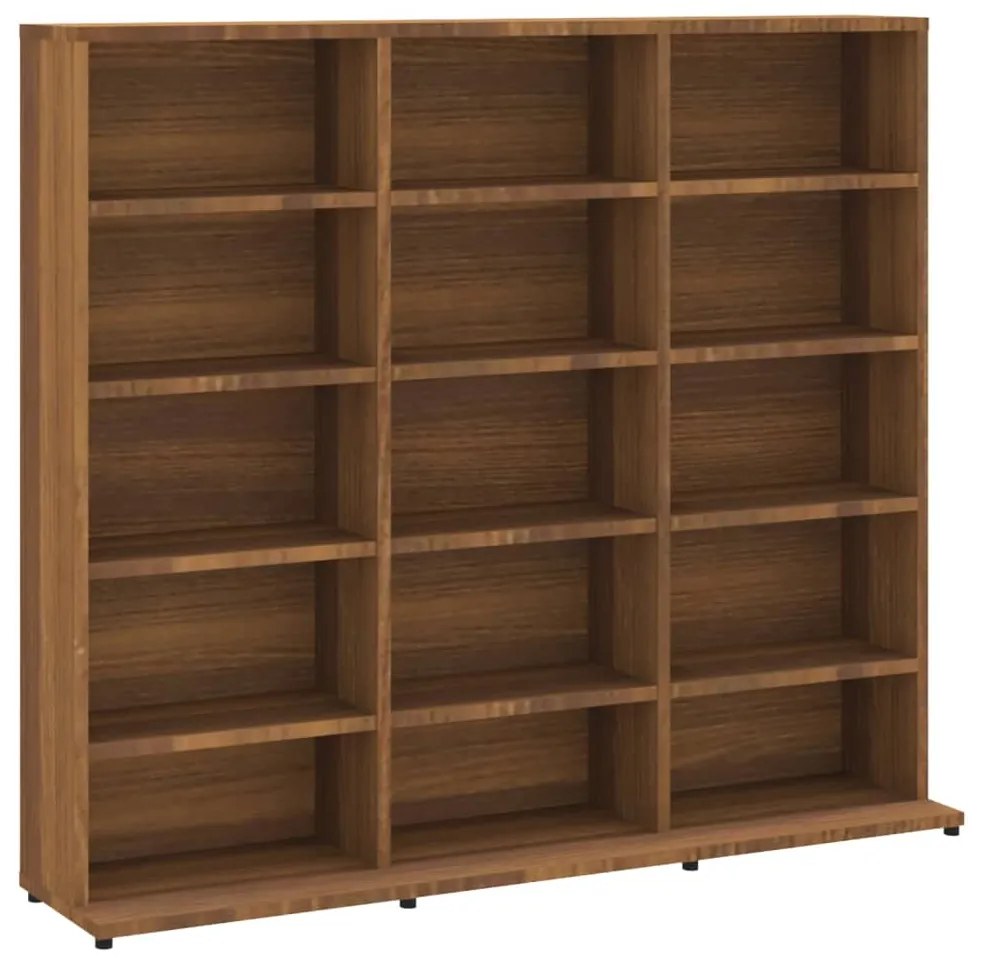 815485 vidaXL Dulap CD-uri, stejar maro, 102x23x89,5 cm, lemn prelucrat