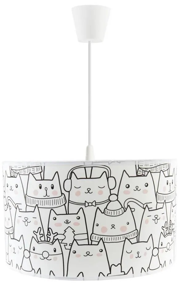 Lustră pe cablu pentru copii CATS 1xE27/60W/230V