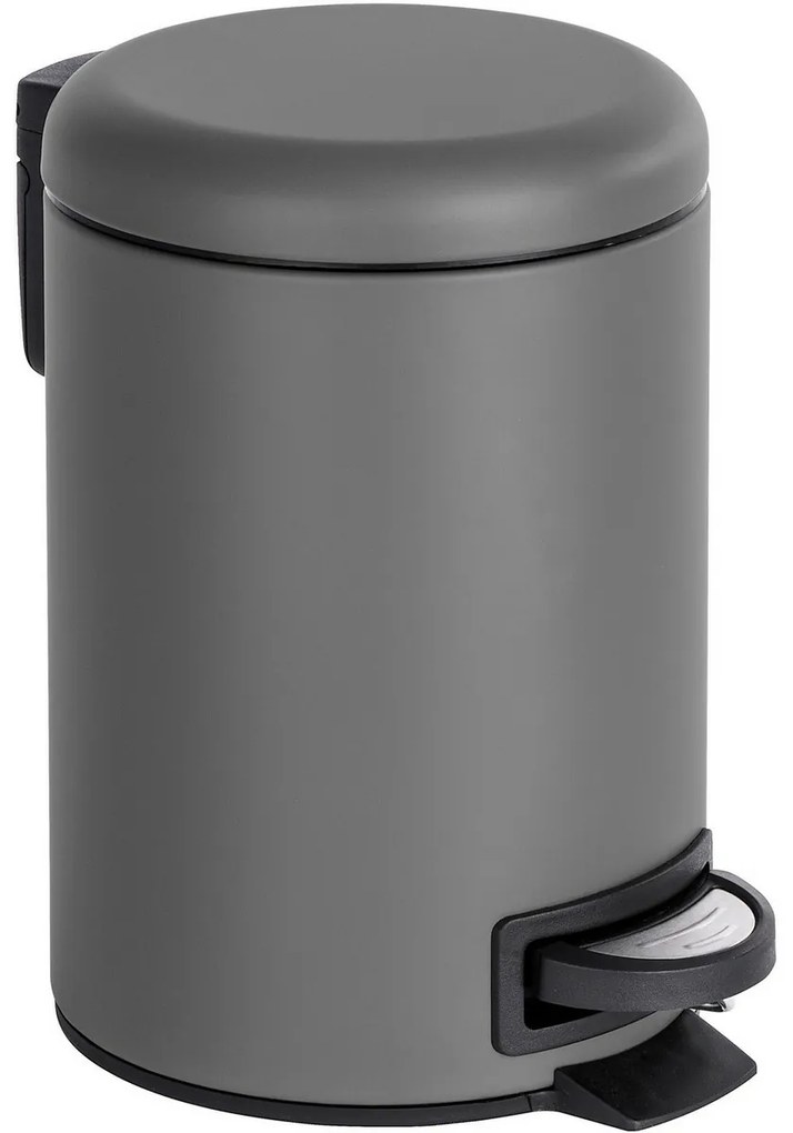 Wenko Coș de gunoi cu pedală Leman 3 l, gri, 3 l