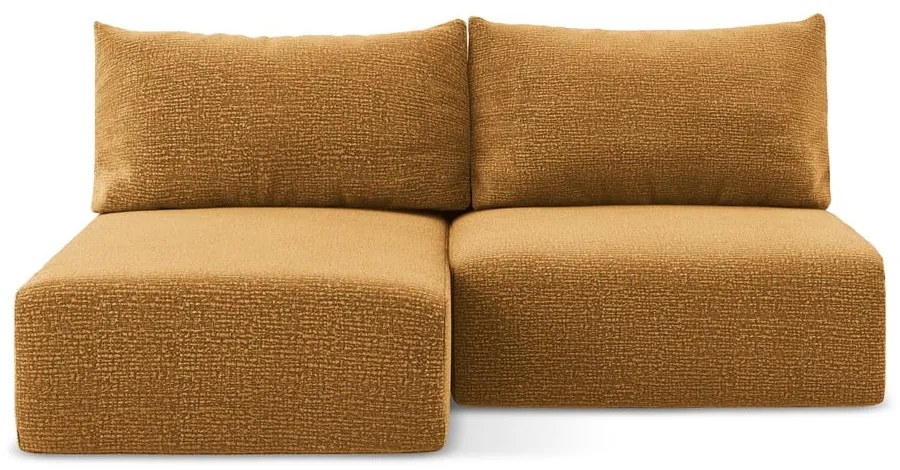 Colțar portocaliu extensibil/cu spațiu de depozitare (cu colț pe partea stângă) Kalena – Makamii