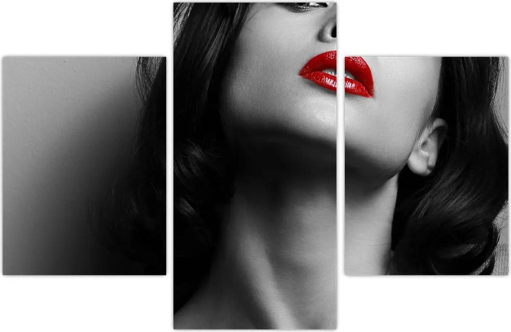 Tablou - Portretul unei femei cu ruj roșu (90x60 cm)
