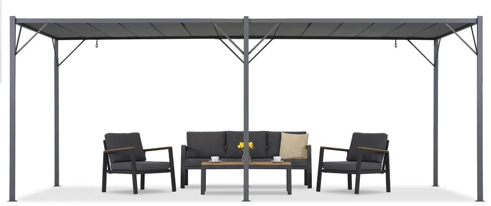 Antracit Malaga 3x6m Garden Point terasă pergolă