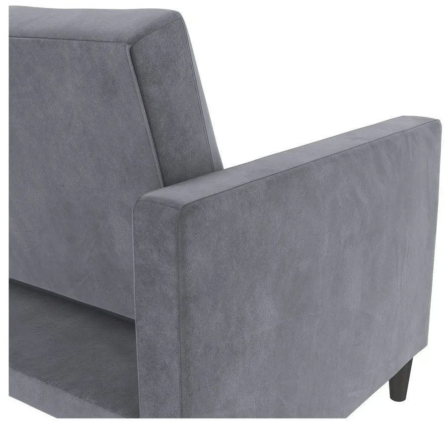 Canapea gri cu tapițerie din catifea 207 cm Celine – Støraa