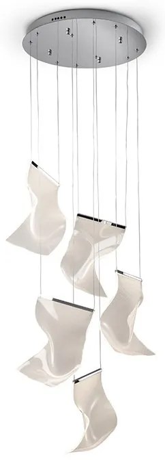 Lustra LED dimabila cu telecomanda design exclusivist 50cm Velos II crom