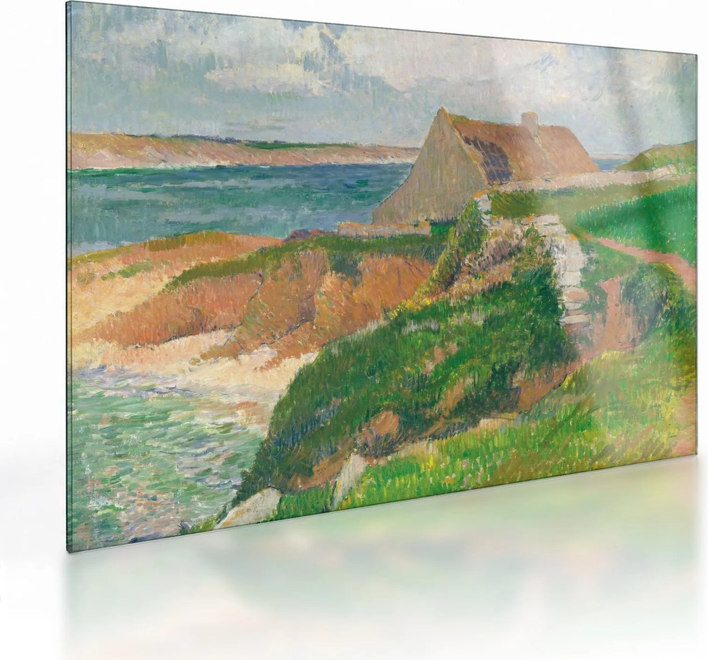 Tablou pe sticlă - Henri Moret, The Island of Raguenez, Brittany, reproducere (70x50 cm)