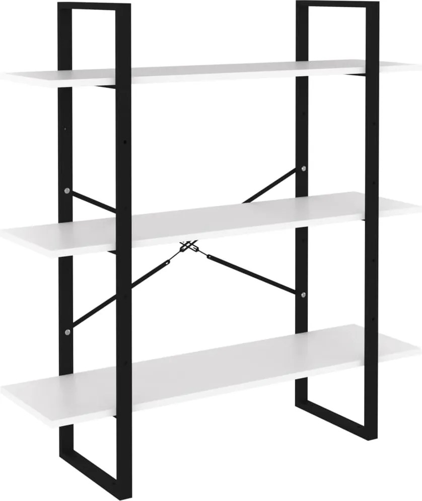 vidaXL Bibliotecă, alb, 100x30x105 cm, PAL