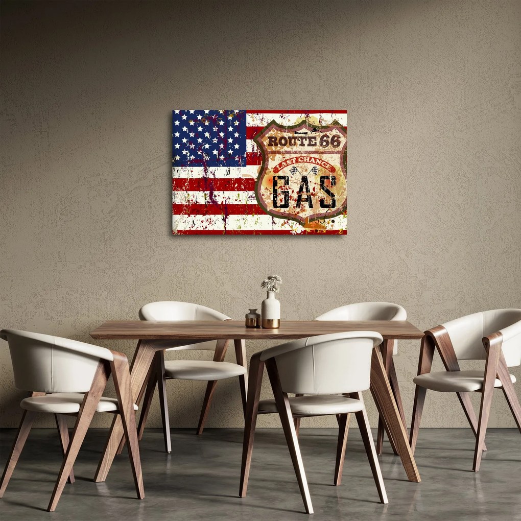 Tablou - Vintage steag (70x50 cm)