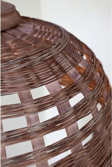 Lustra împletită manual din rattan si rachita, D62 cm