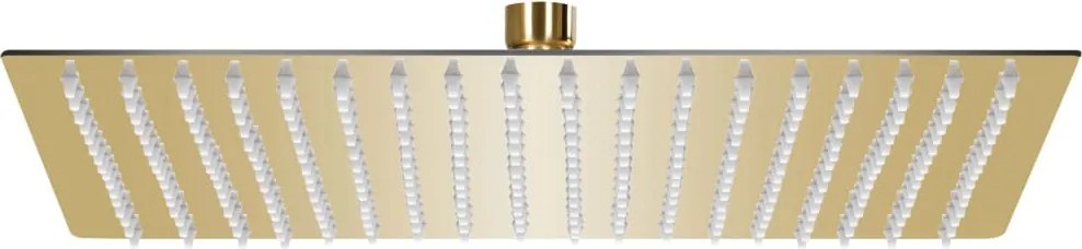 vidaXL Cap de duș tip ploaie pătrat, auriu, 50x50 cm, oțel inoxidabil