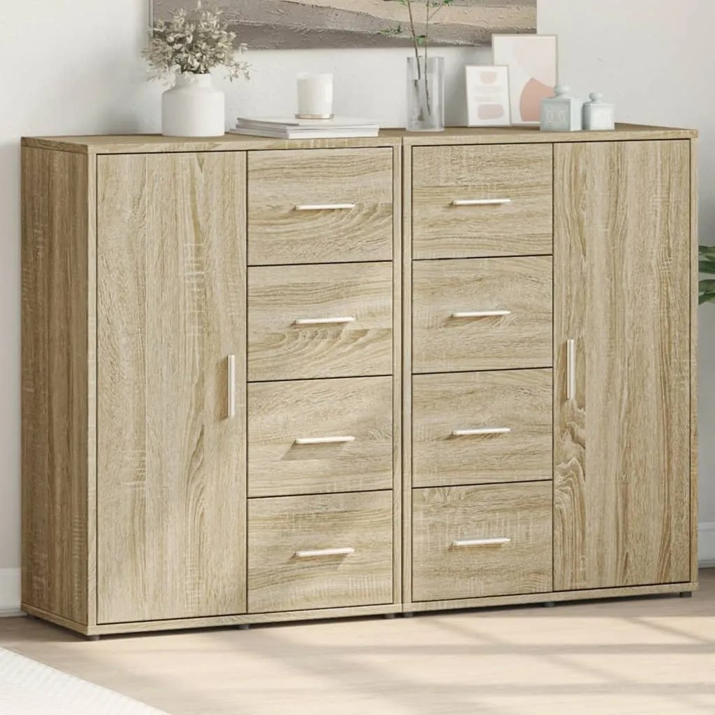 vidaXL Dulapuri, 2 buc., stejar sonoma, 60x31x84 cm, lemn prelucrat