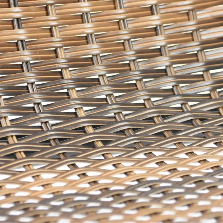 Set de scaune bistro de grădină, stivuibile, maro, 4 buc