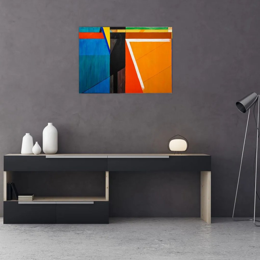 Tablou pe sticlă - Geometrie (70x50 cm)