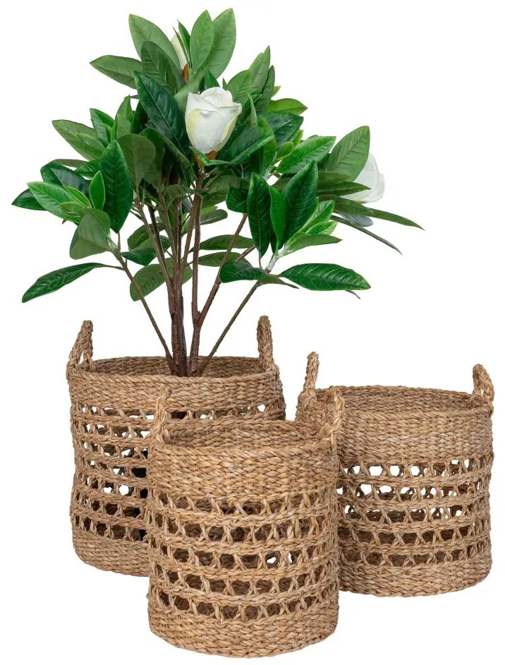 Coșuri Balok, iarbă de mare, natural, 3db