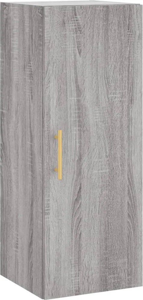 vidaXL Dulap montat pe perete, gri sonoma, 34,5x34x90 cm