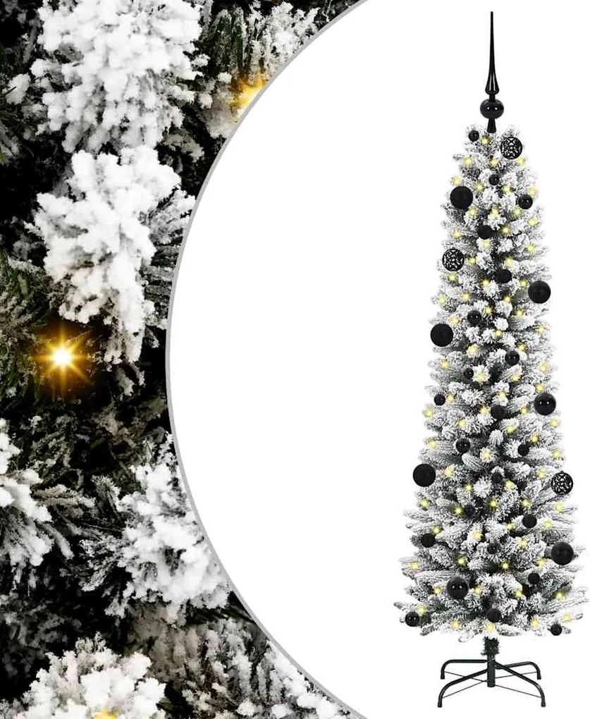 vidaXL Brad de Crăciun artificial Alb 150 cm PVC și metal și plastic