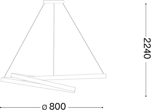 Ideal Lux - Lustra LED dimabilă suspendată pe cablu OZ LED/55W/230V Ø 80 cm CRI 90 alb