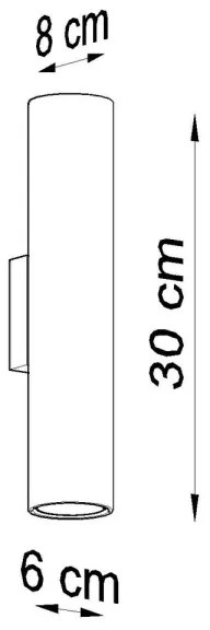 Aplică perete LAGOS 2xGU10/40W/230V alb