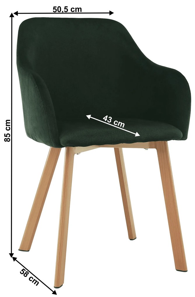 Zondo Scaun de sufragerie Talira (verde + fag). 809575