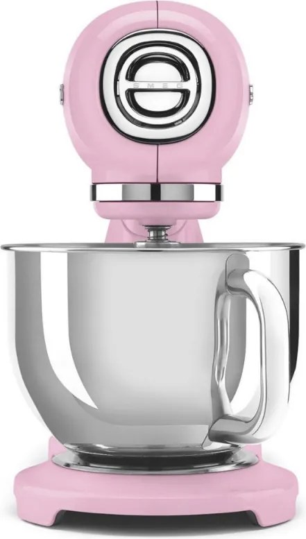 Mixer planetar SMEG SMF03PKEU, 800 W, 4,8 l, 10 viteze, Functie de pornire treptata, Roz