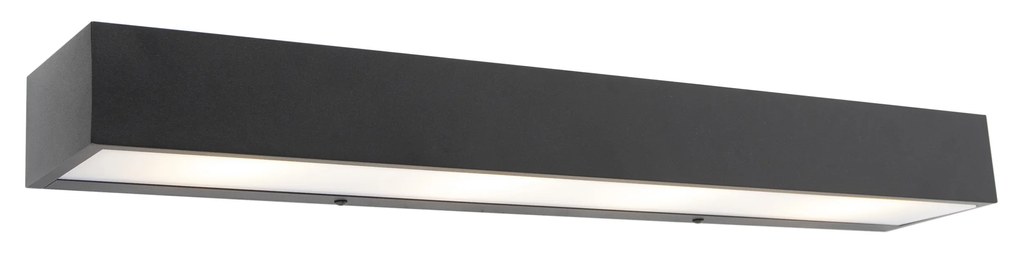 Aplică de perete alungită de design neagră 60 cm - Houx