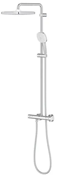 Coloana de dus Grohe Tempesta 250 Cube cu baterie termostatata crom lucios