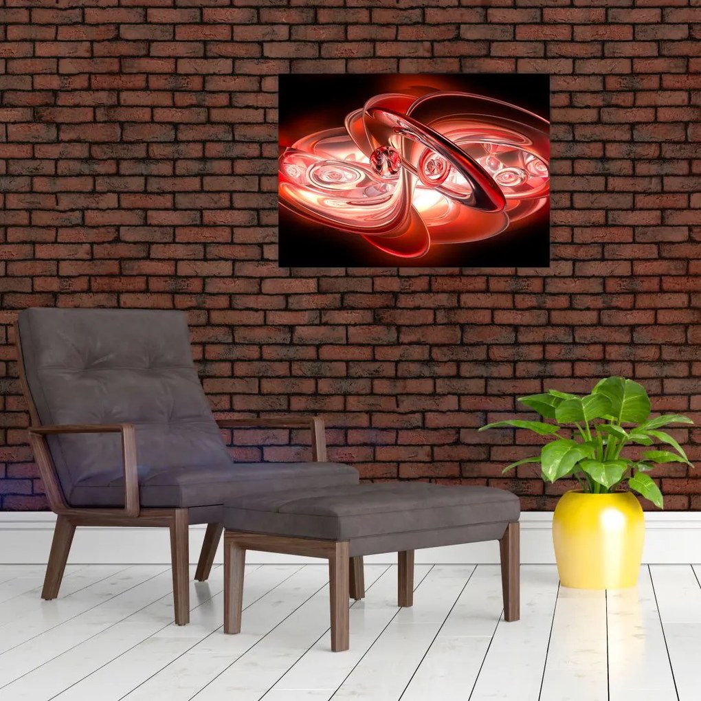 Tabloul - forme roșii (70x50 cm)