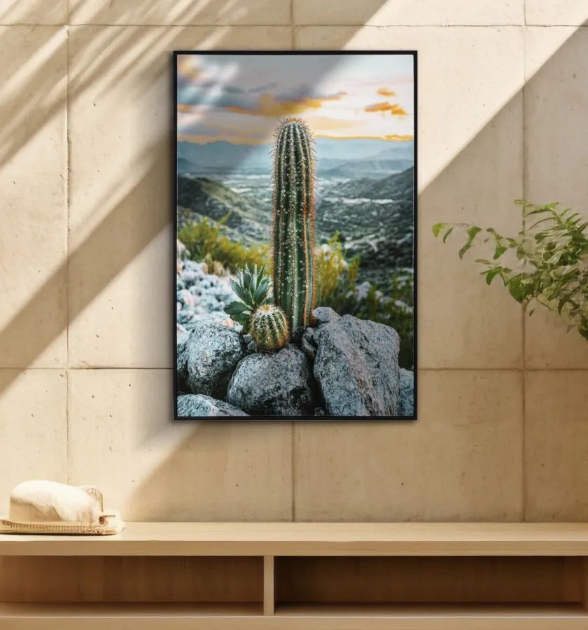 Mauro Ferretti Pictura Pe Panza, Cu Rama, Cactus -A- Cm 60X4X88 | Aosom Romania