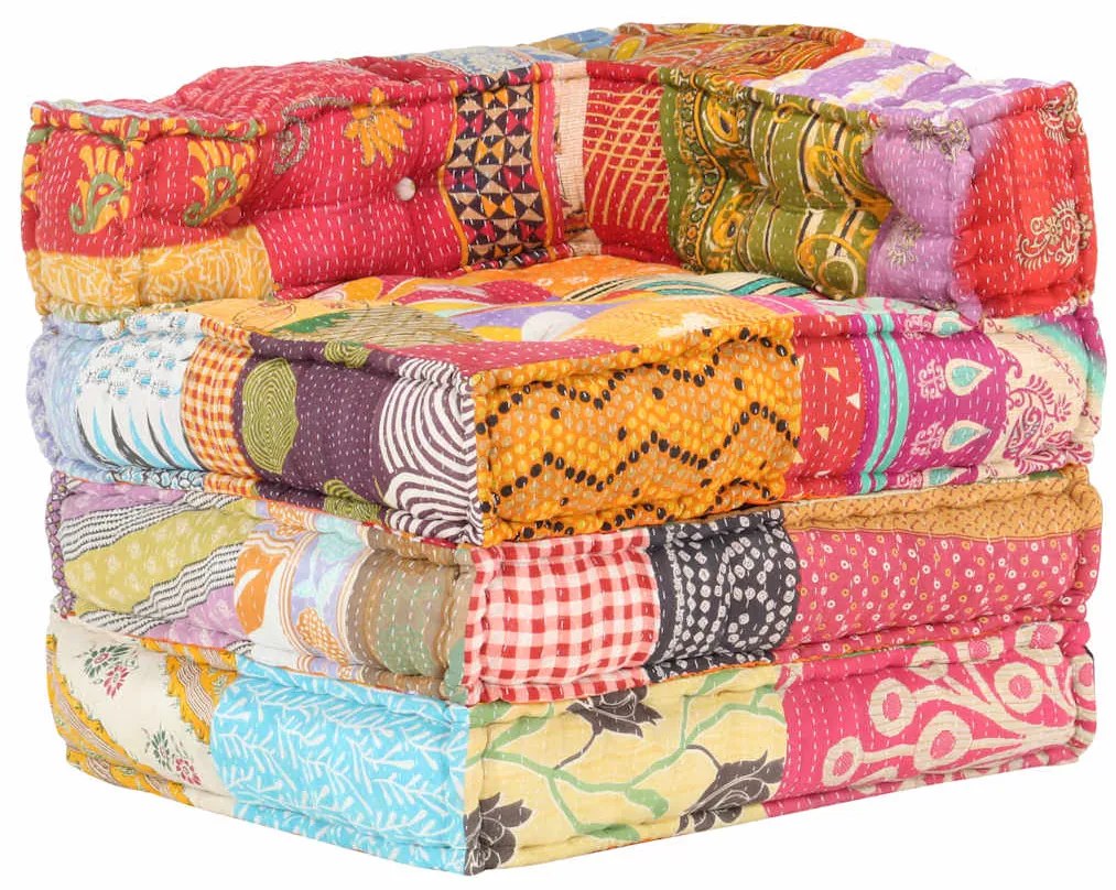 vidaXL Fotoliu puf modular, model petice, material textil