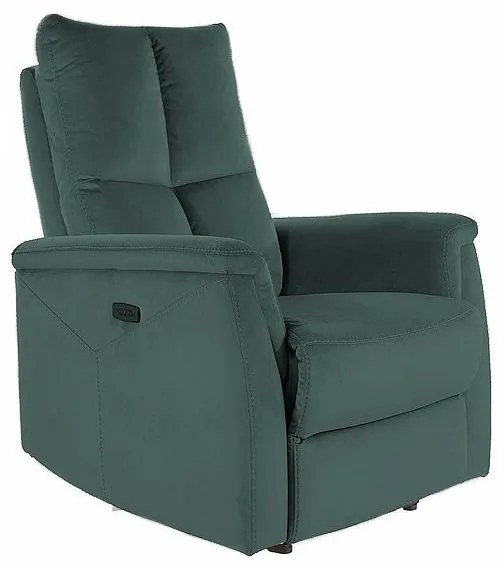 Fotoliu Recliner Tapitat Neptun Catifea Verde Bluvel 78