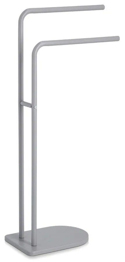 Suport prosoape dublu Zeller Gstyle, metal, gri, 41 x 20,5 x 86 cm