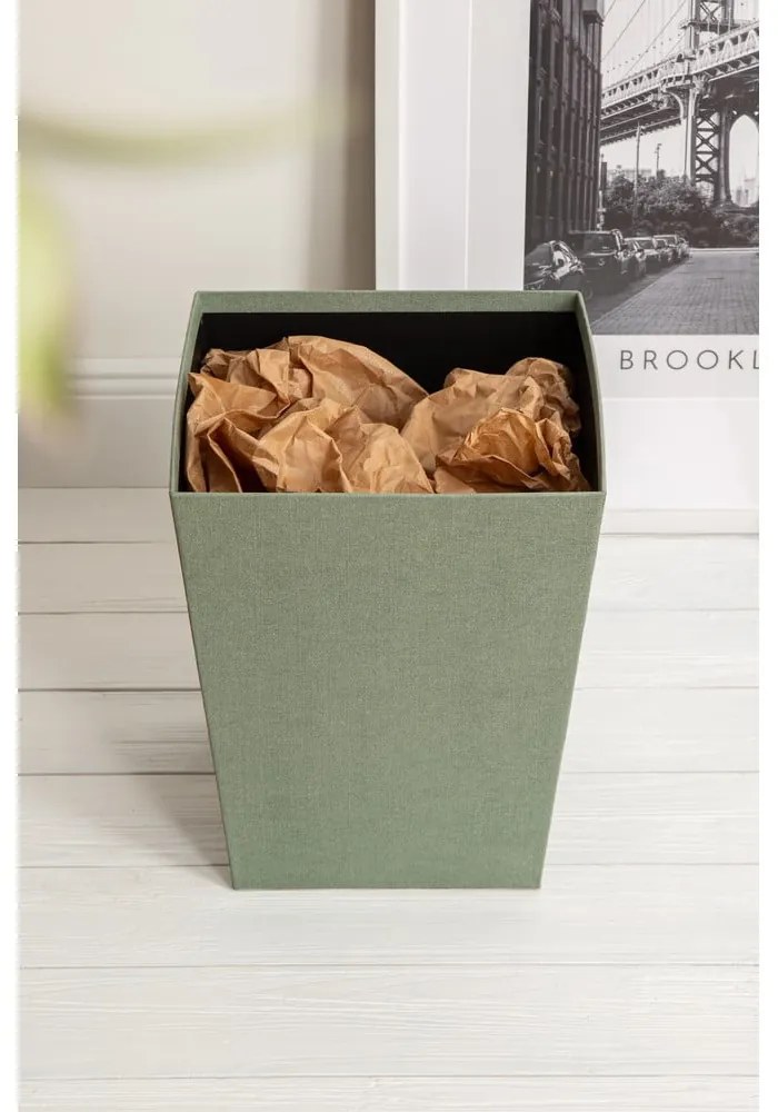 Coș de gunoi albastru-verde pentru birou Sofia Canvas Paper Laminate – Bigso