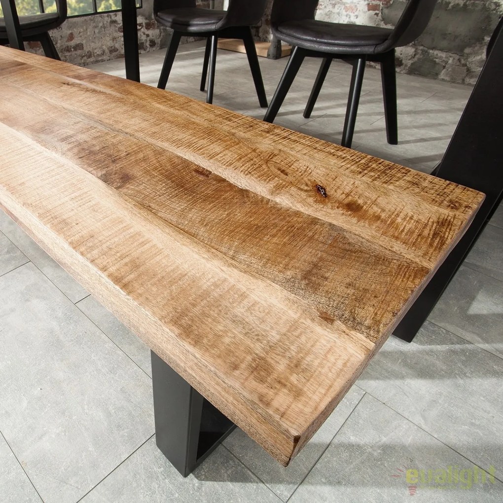 Banca industrial style Iron Craft mango natur, 170cm A-38666 VC