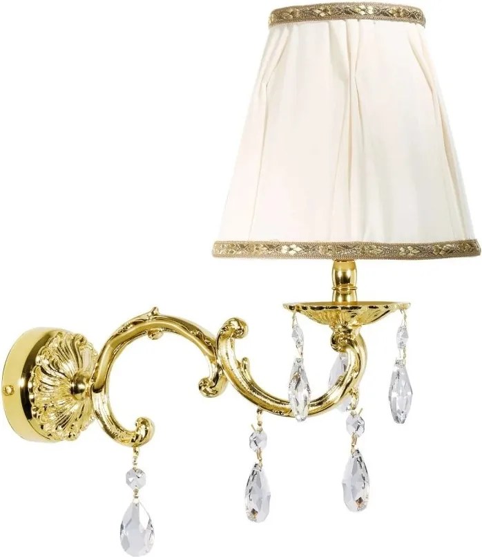 Aplica de perete cu abajur elegant si cristale Classic Wall