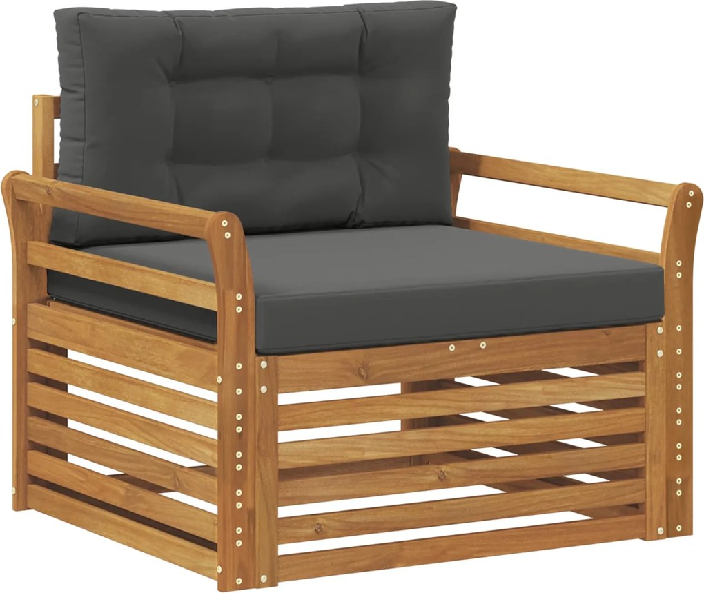 vidaXL Set de canapele de exterior Lemn de acacia solid și poliester