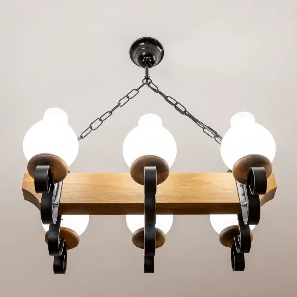 Lustră pe lanț Brilagi QUEEN 6xE14/40W/230V fag