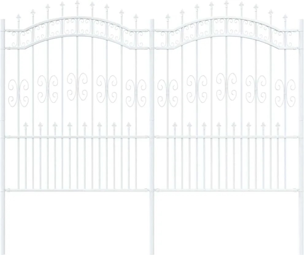 vidaXL Gard de Grădină Alb 240 x 202,5 cm Oțel vopsit în pulbere