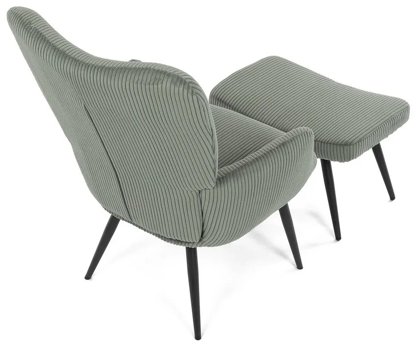 Fotoliu relaxant cu suport pentru picioare L7285GRN6, verde