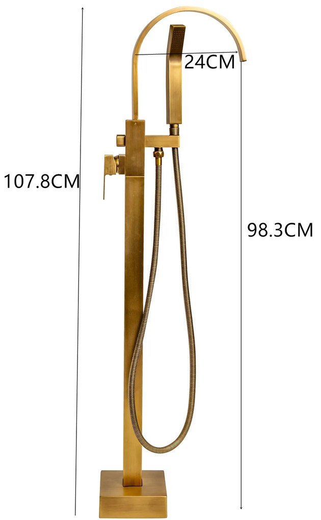 Baterie cada frestandingg , bronz antichizat TRENDY S