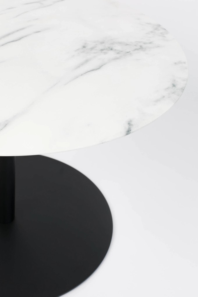 Masuta de cafea rotunda din metal Snow Marble Round M (60cm) | ZUIVER