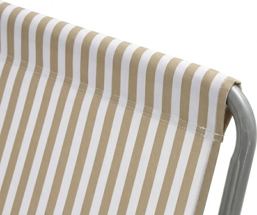 Sezlong de plaja pliabil SAND STRIPES, maro