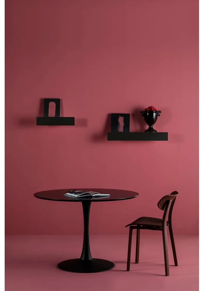 Masă rotundă pentru dining Marckeric Oda, ø 110 cm, negru