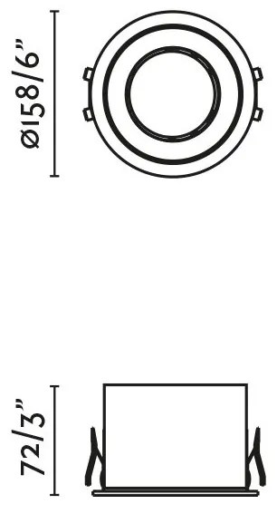 Spot LED baie incastrabil tavan IP54 DOP 33W 2700K alb
