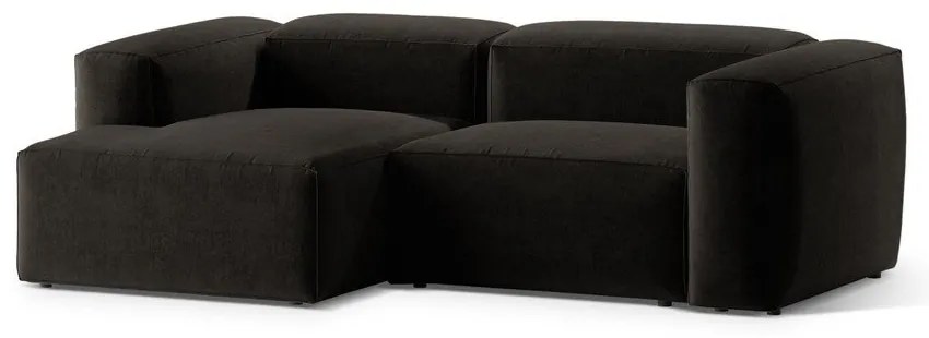 Colțar negru (cu colț pe partea stângă/cu șezlong) Bergamo – Cosmopolitan Design