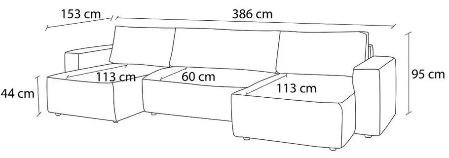 Colțar bej (în formă de "U") Nihad – Bobochic Paris